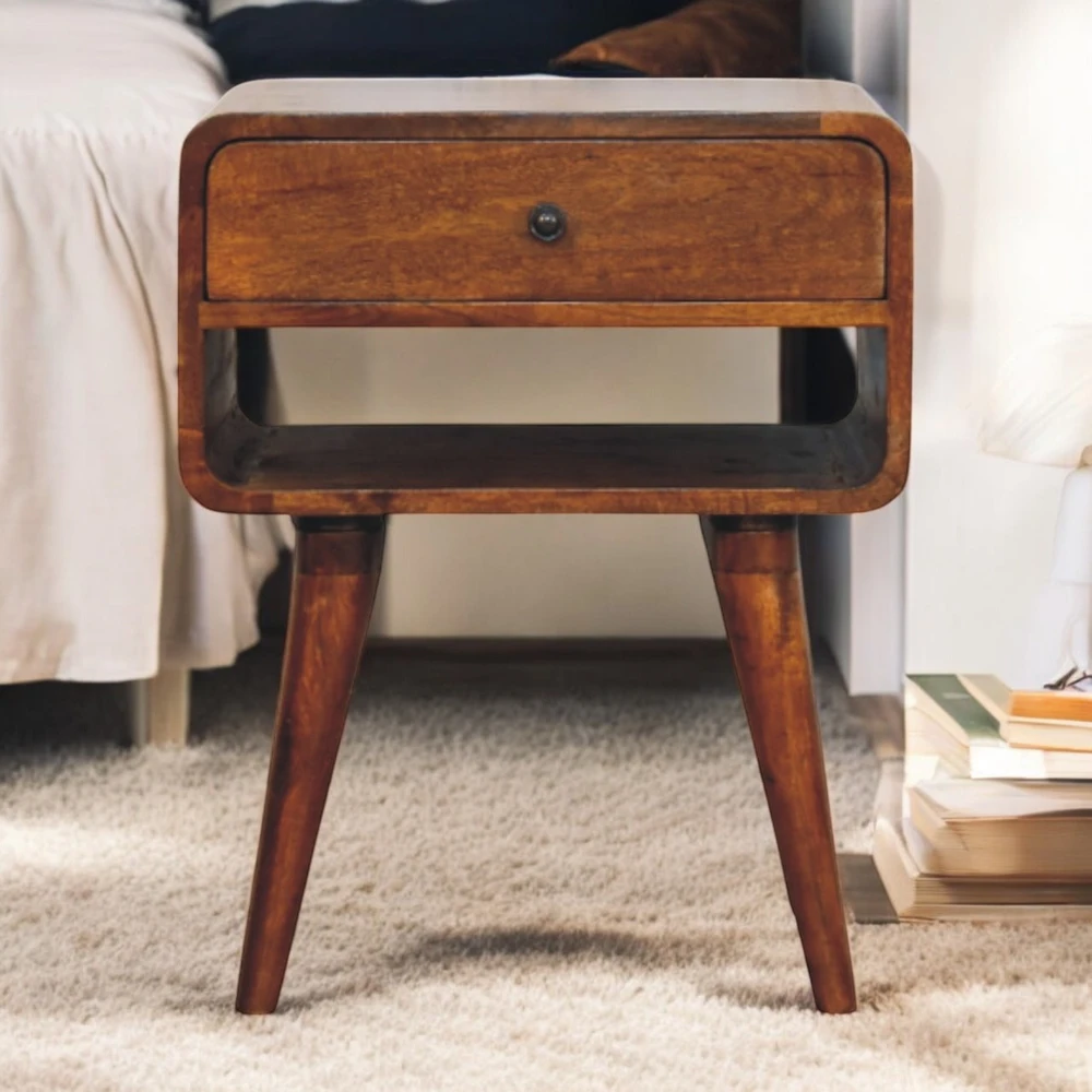 Artisan Furniture Riešutmedžio atspalvio naktinis staliukas, 45 cm