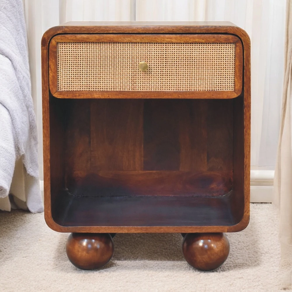 Artisan Furniture Riešutmedžio atspalvio naktinis staliukas, 45 cm