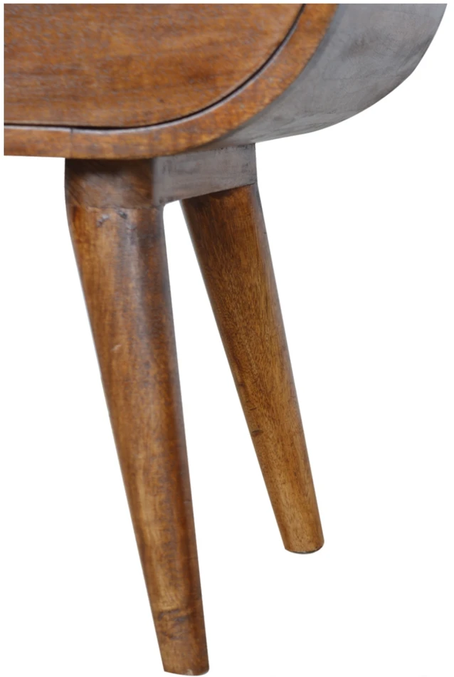 Artisan Furniture Riešutmedžio atspalvio naktinis staliukas su 1 stalčiumi, 45 cm