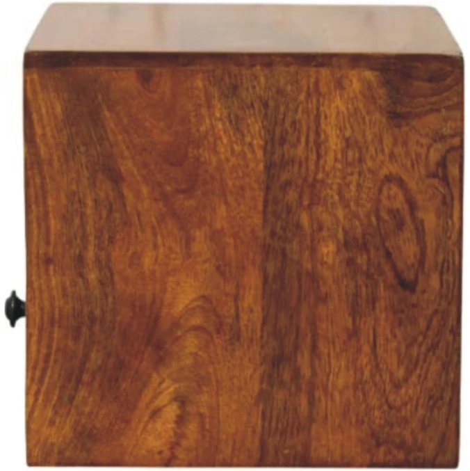 Artisan Furniture Riešutmedžio atspalvio naktinis staliukas su 1 stalčiumi, 30 cm