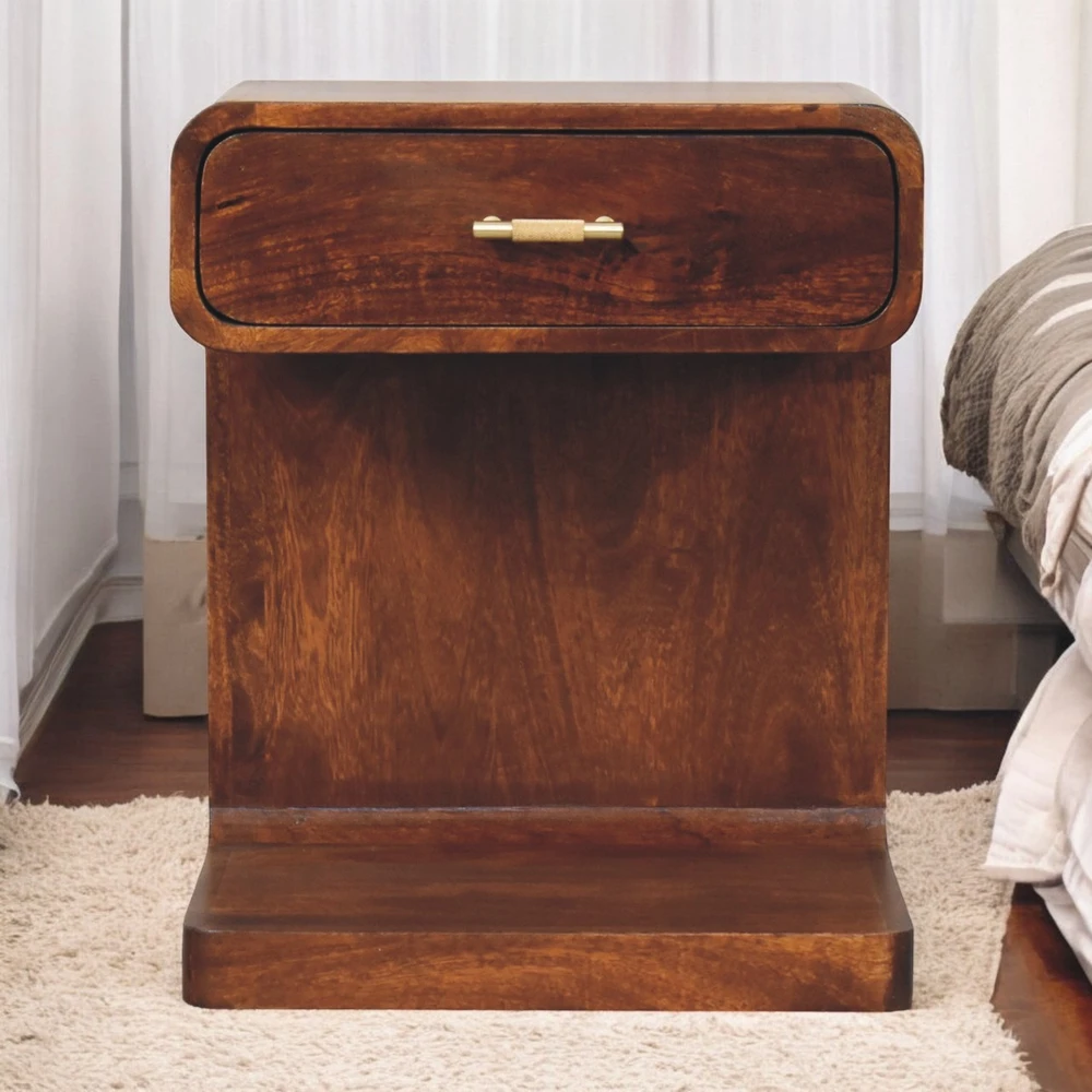 Artisan Furniture Riešutmedžio atspalvio naktinis staliukas, 45 cm