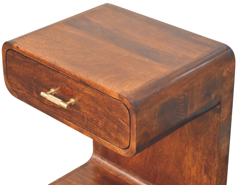 Artisan Furniture Riešutmedžio atspalvio naktinis staliukas, 45 cm