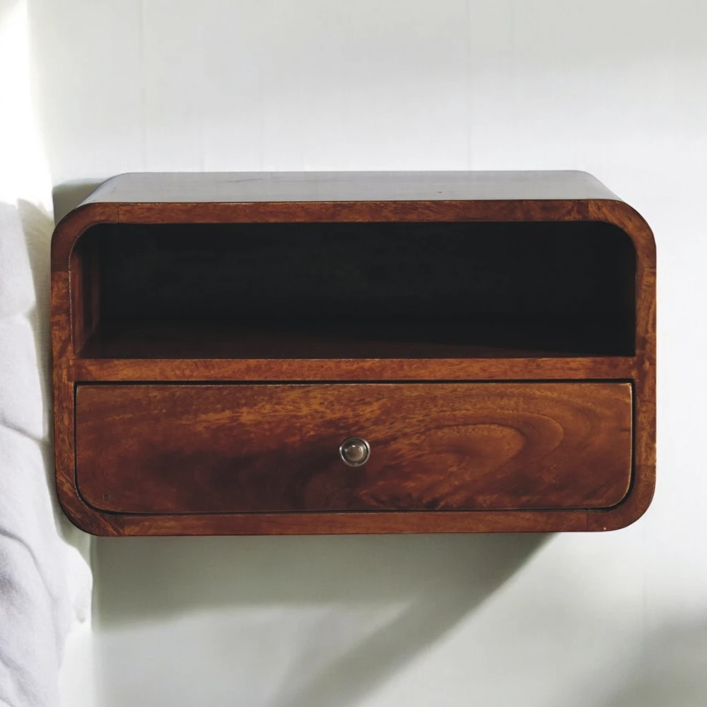 Artisan Furniture Riešutmedžio atspalvio naktinis staliukas, 45 cm