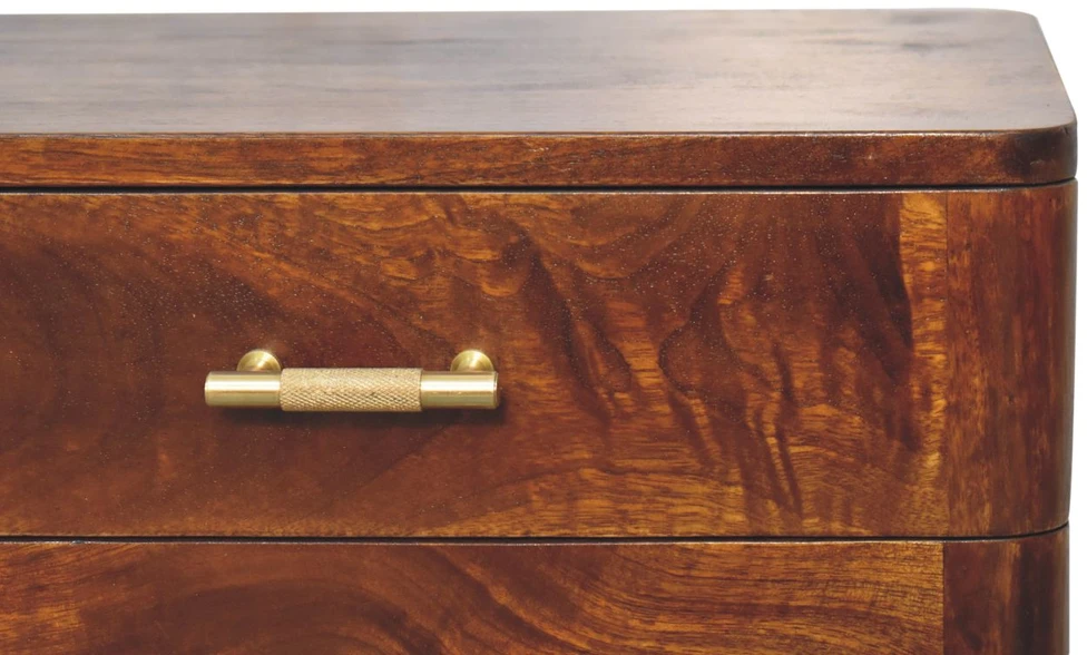 Artisan Furniture Riešutmedžio atspalvio Nordic naktinis staliukas