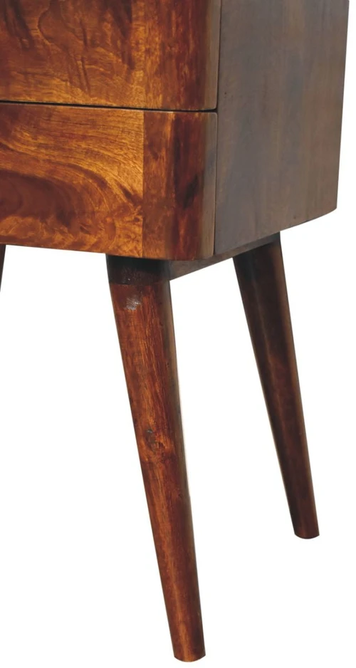 Artisan Furniture Riešutmedžio atspalvio Nordic naktinis staliukas
