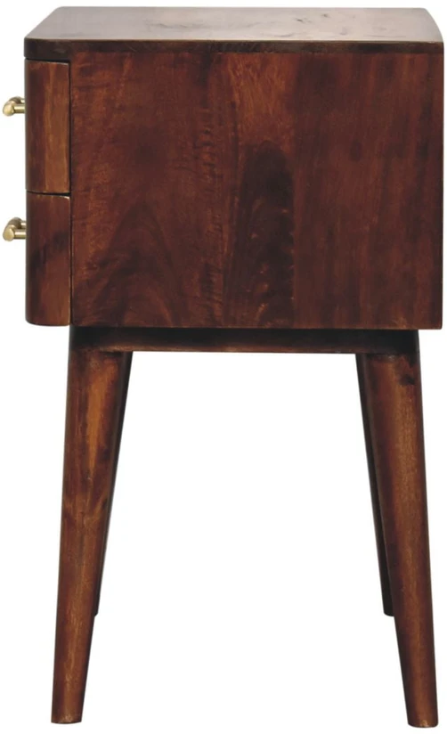 Artisan Furniture Riešutmedžio atspalvio Nordic naktinis staliukas