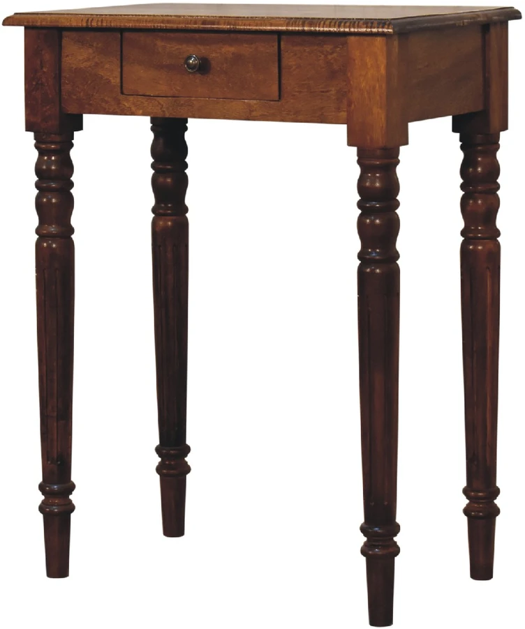 Artisan Furniture Riešutmedžio rašomasis stalas su tekintomis kojomis