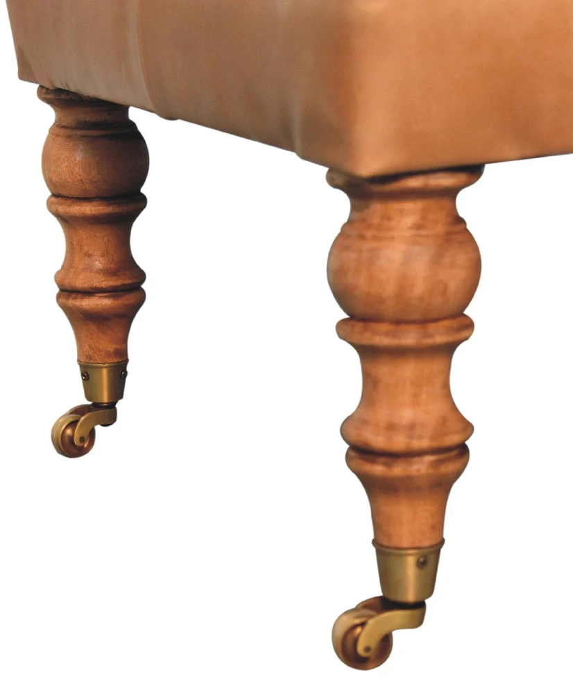 Artisan Furniture Rudos buivolo odos pufas su ratukais