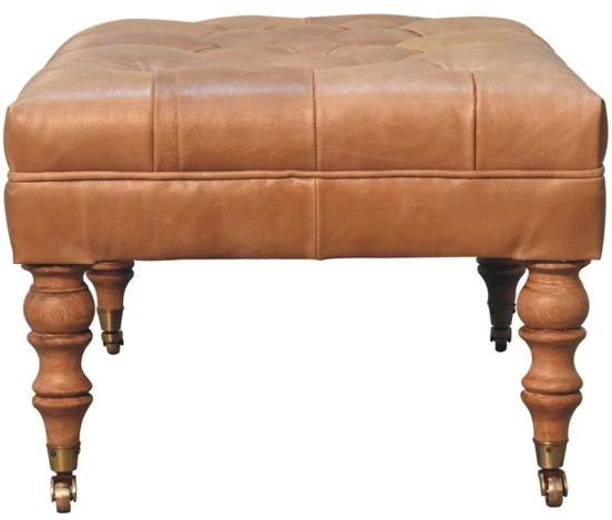 Artisan Furniture Rudos buivolo odos pufas su ratukais