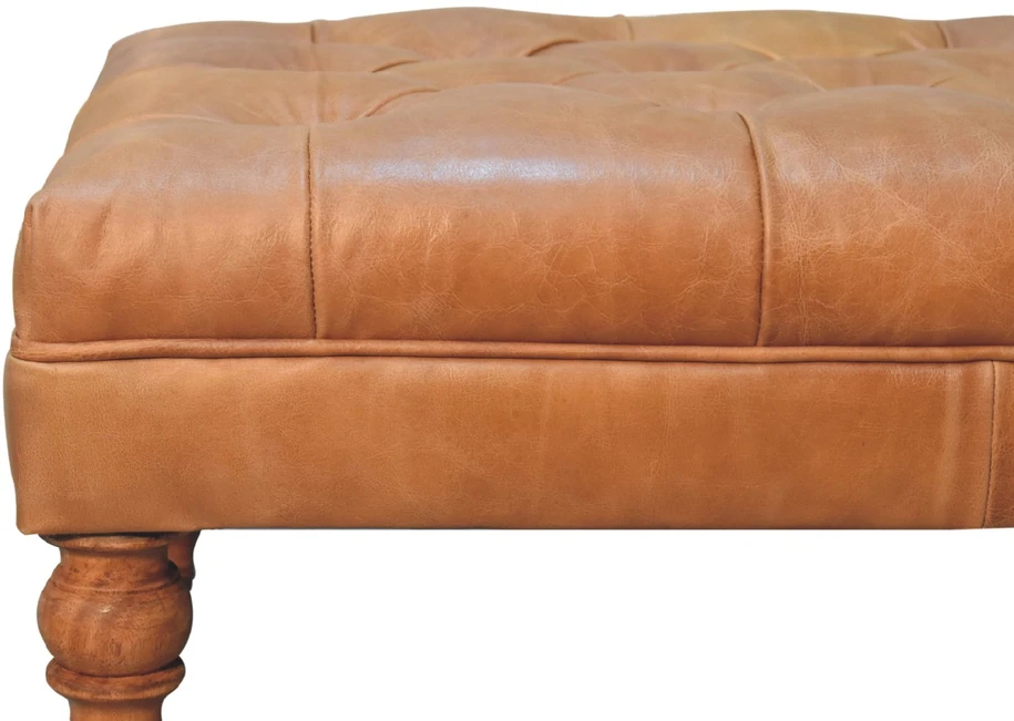 Artisan Furniture Rudos buivolo odos pufas su ratukais
