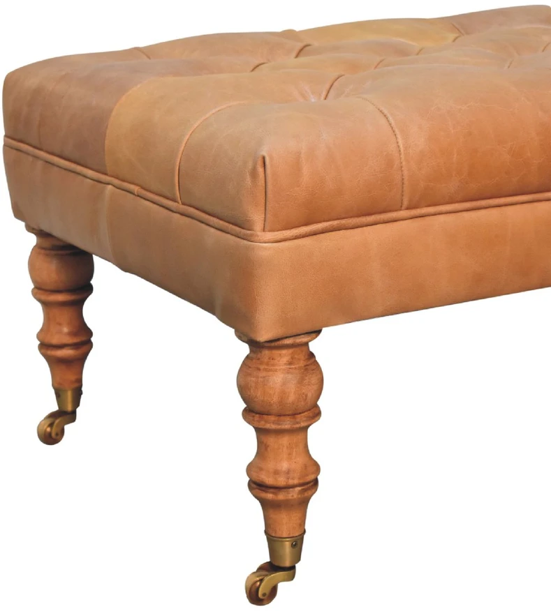 Artisan Furniture Rudos buivolo odos pufas su ratukais