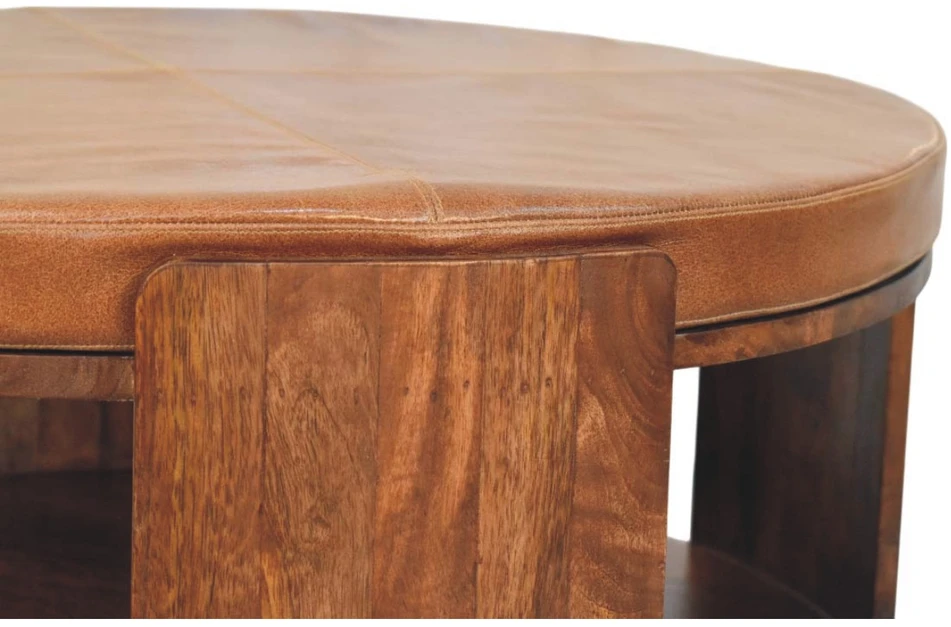 Artisan Furniture Savoy Leather mango medienos kavos staliukas