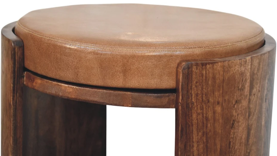 Artisan Furniture Savoy Leather mango medienos taburetė