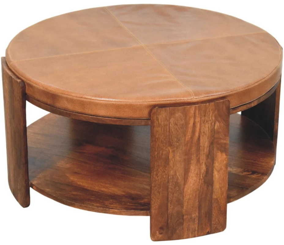 Artisan Furniture Savoy Leather mango medienos kavos staliukas