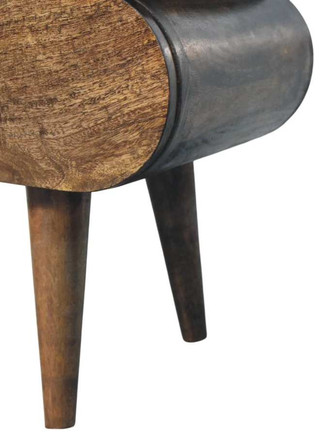 Artisan Furniture Slimline -Drawer mango medienos naktinis staliukas su 2 stalčiais