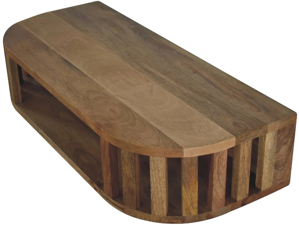 Artisan Furniture Sieninis Ariella mango medienos konsolinis staliukas su lentyna, ąžuolo atspalvio