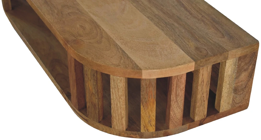 Artisan Furniture Sieninis Ariella mango medienos konsolinis staliukas su lentyna, ąžuolo atspalvio