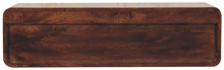 Artisan Furniture Sieninis atviras mango medienos konsolinis staliukas, Kalifornijos riešutmedžio atspalvio