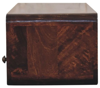 Artisan Furniture Sieninis atviras mango medienos konsolinis staliukas, Kalifornijos riešutmedžio atspalvio