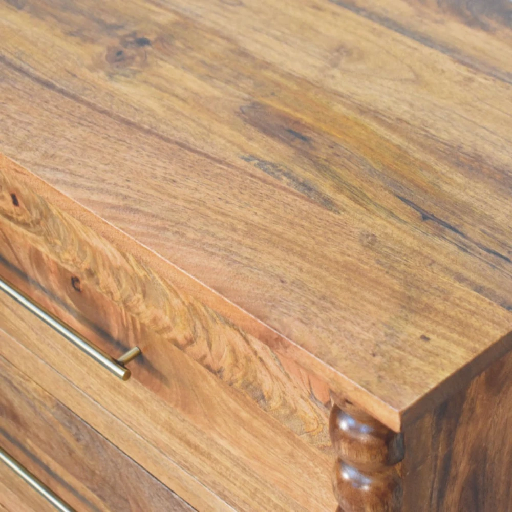 Artisan Furniture Spindle -Drawer mango medienos komoda su 3 stalčiais