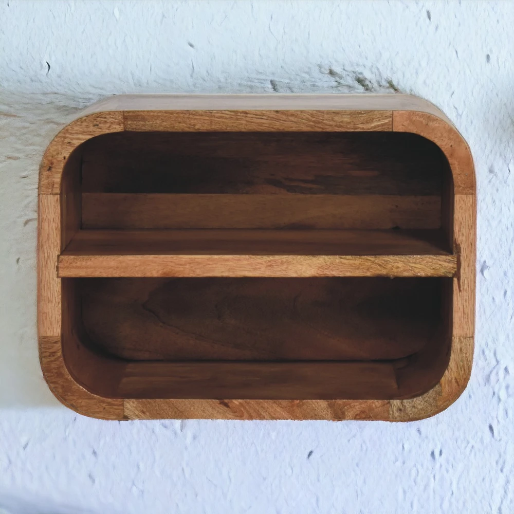 Artisan Furniture Manila Gold mango medienos spintelė su žalvario spalvos detalėmis