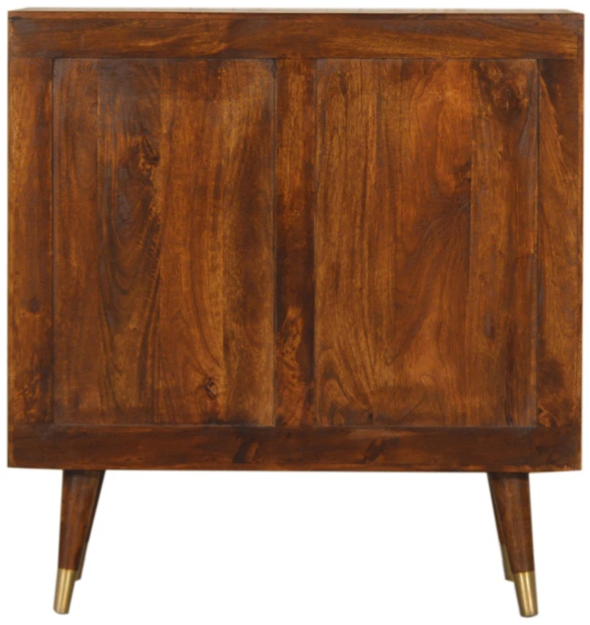 Artisan Furniture Manila Gold mango medienos spintelė su žalvario spalvos detalėmis