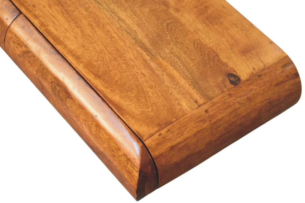 Artisan Furniture Trigubas Solis prie sienos montuojamas mango medienos konsolinis staliukas