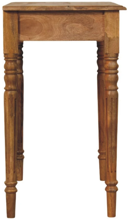 Artisan Furniture Turned Leg mango medienos rašomasis stalas, ąžuolo atspalvio