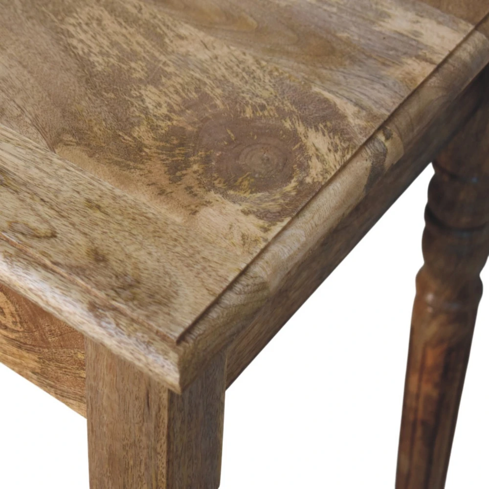 Artisan Furniture Turned Leg mango medienos rašomasis stalas, ąžuolo atspalvio