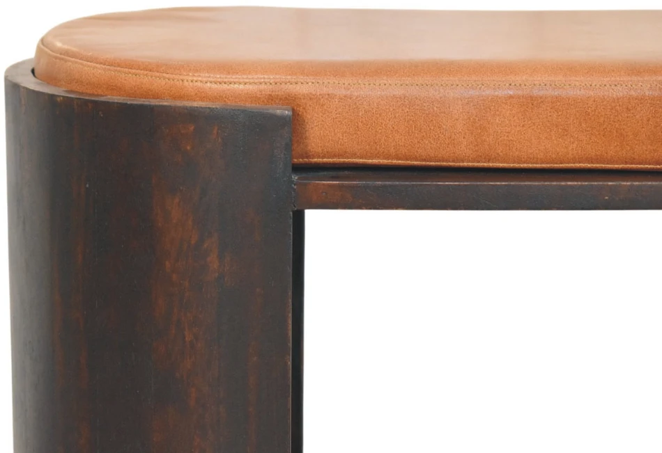 Artisan Furniture Valencia Leather Shoe mango medienos suoliukas