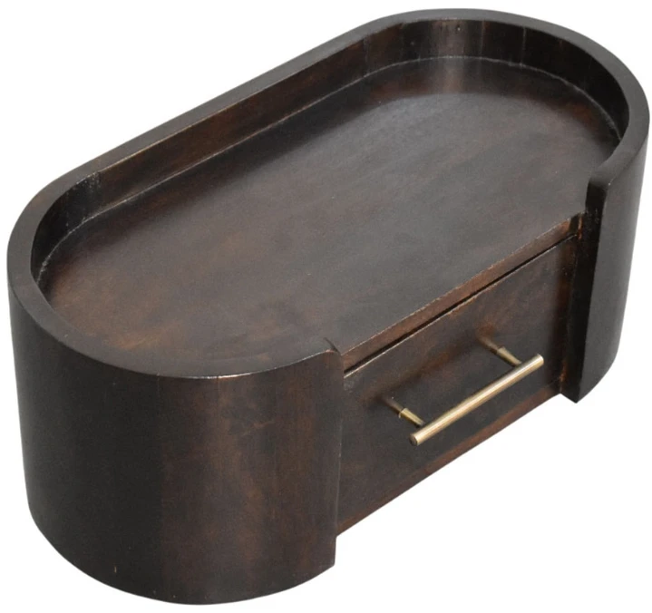 Artisan Furniture Valencia prie sienos montuojamas mango medienos naktinis staliukas