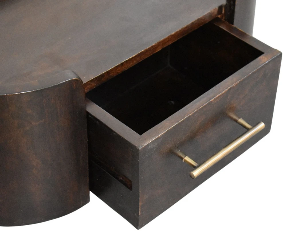 Artisan Furniture Valencia prie sienos montuojamas mango medienos naktinis staliukas