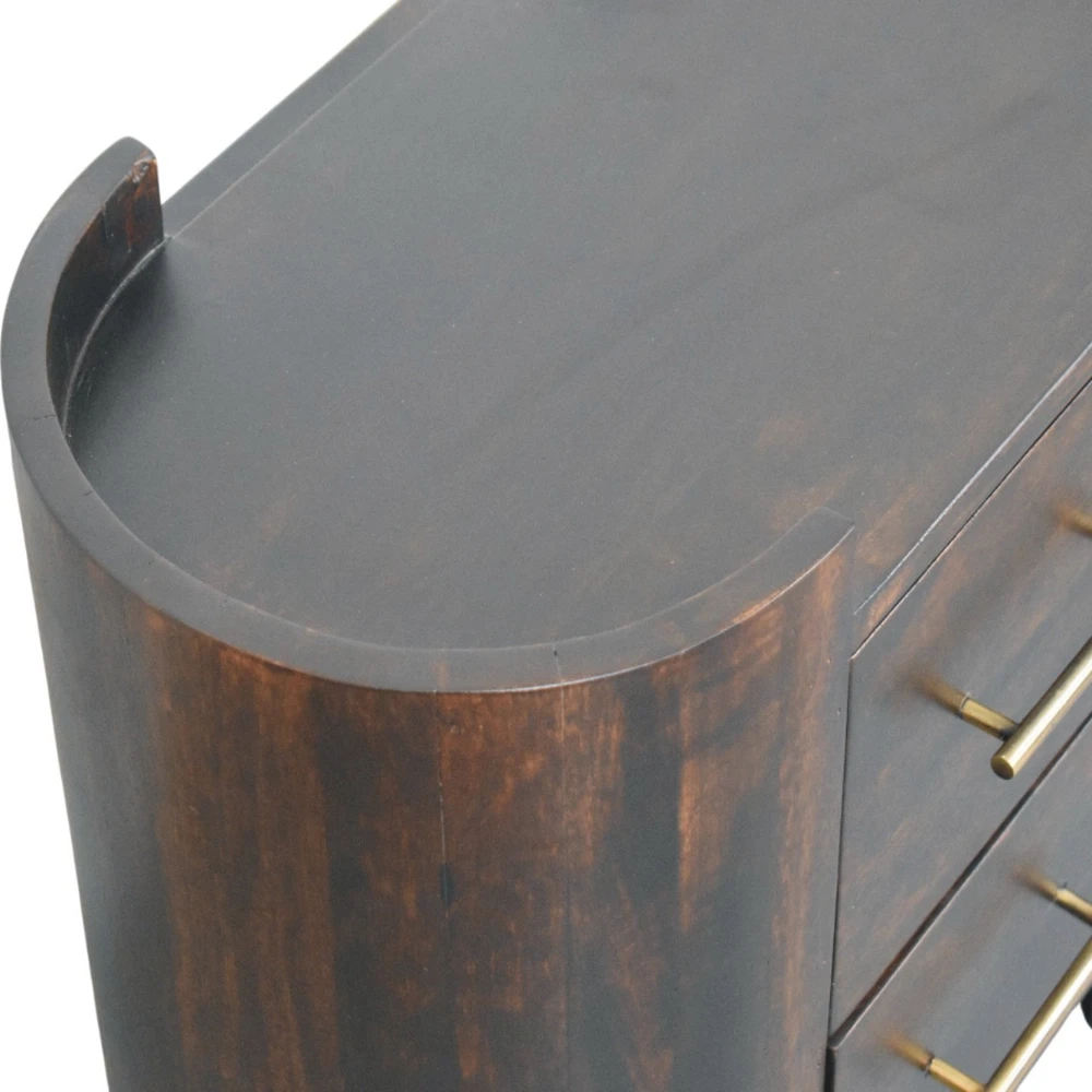 Artisan Furniture Valencia Two-Drawer mango medienos naktinis staliukas su 2 stalčiais