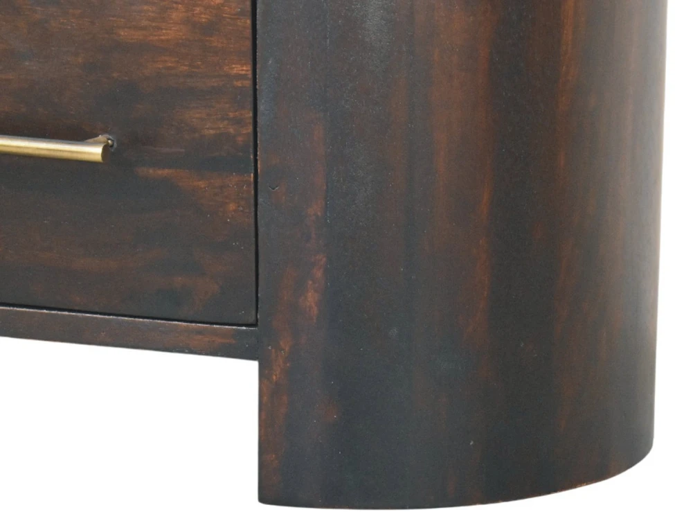 Artisan Furniture Valencia Two-Drawer mango medienos naktinis staliukas su 2 stalčiais