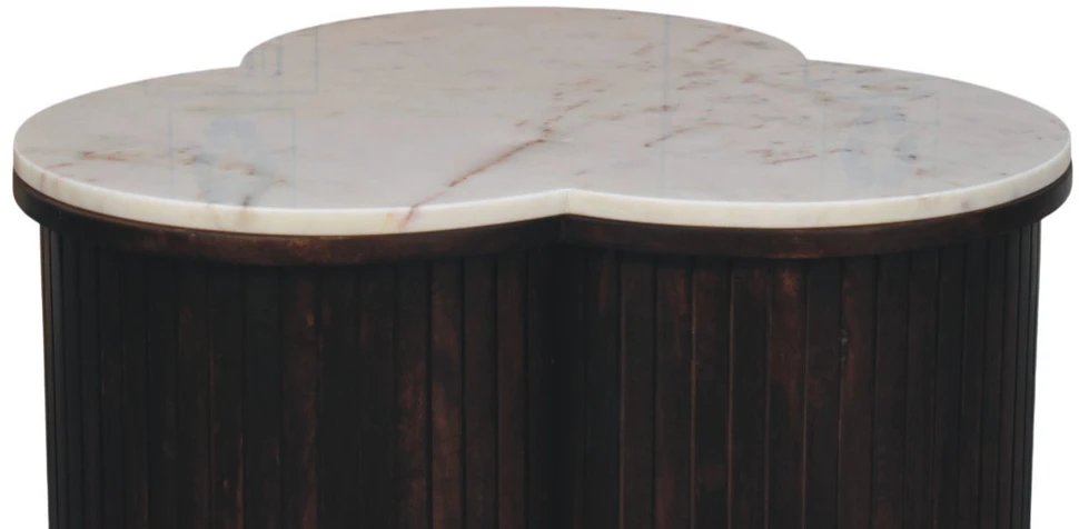 Artisan Furniture Verona Marble mango medienos kavos staliukas su marmuro detale