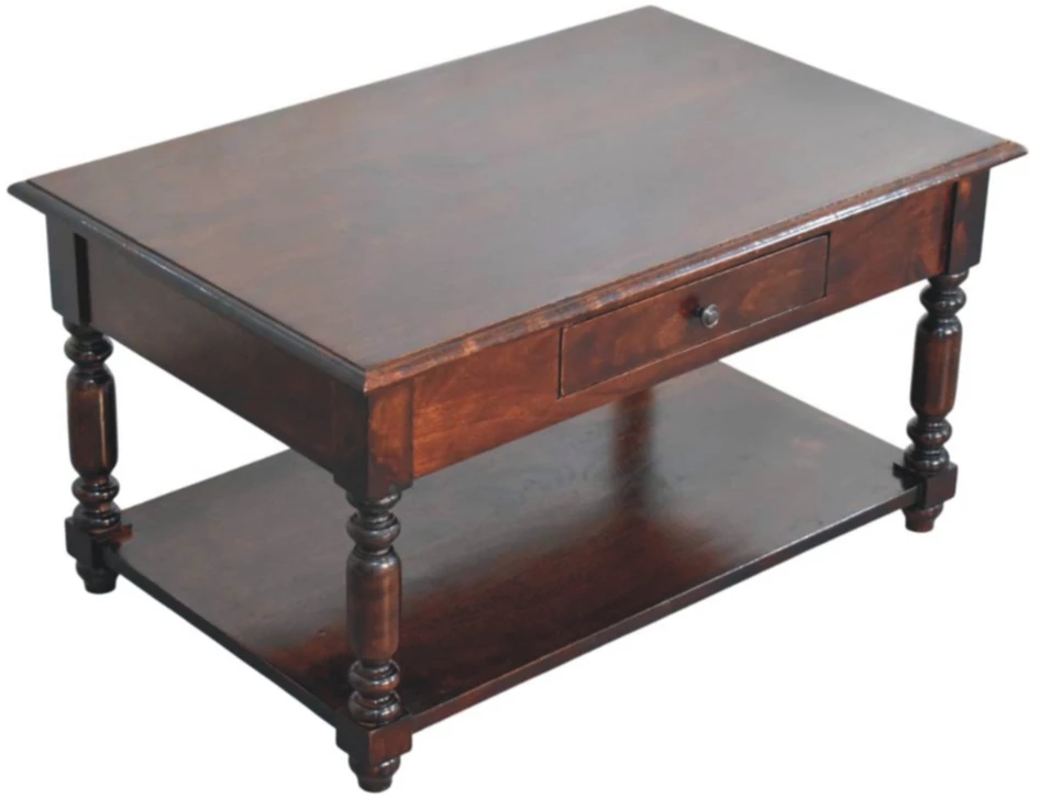 Artisan Furniture Vyšnios atspalvio konsolinis staliukas su tekintomis kojelėmis