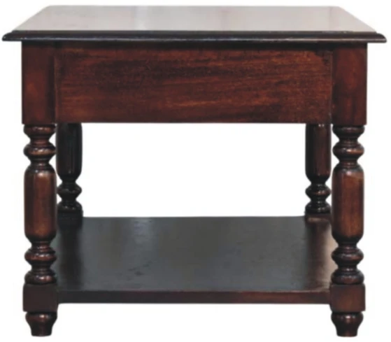 Artisan Furniture Vyšnios atspalvio konsolinis staliukas su tekintomis kojelėmis