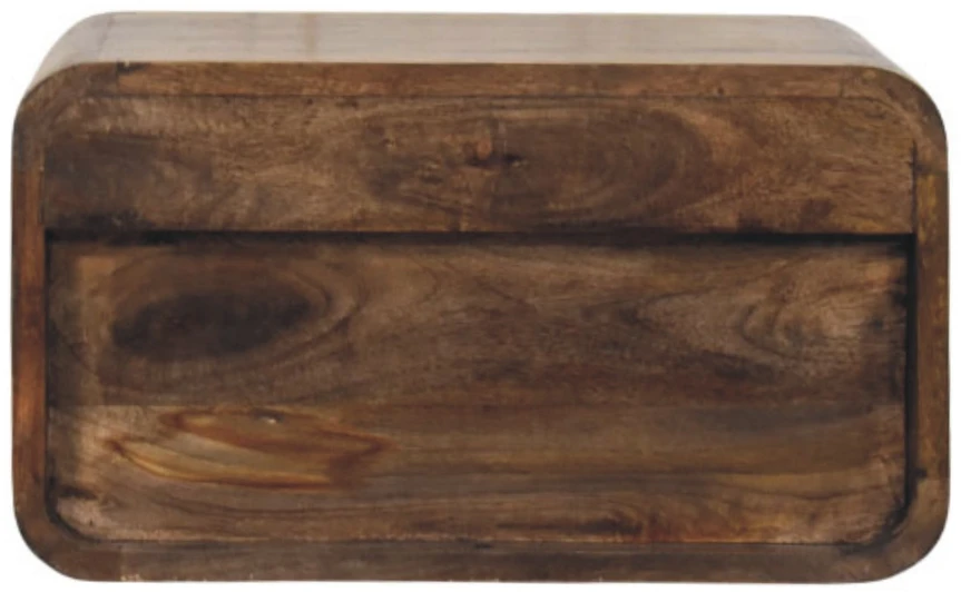 Artisan Furniture Wall-Mount mango medienos naktinis staliukas ir atvira lentyna