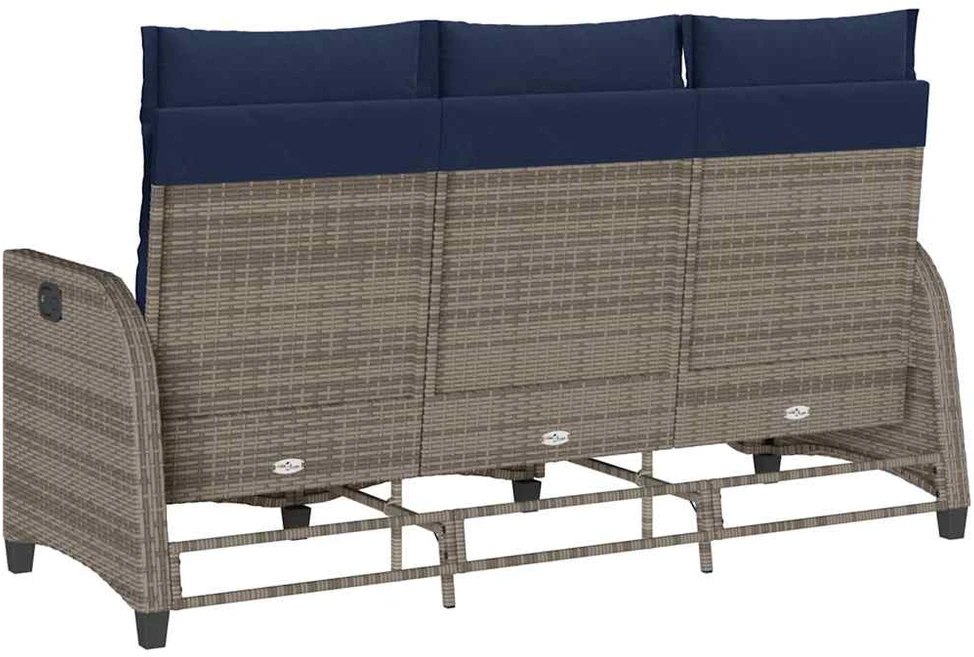 Atlošiama sodo sofa su pagalvėlėmis L formos pilkos spalvos