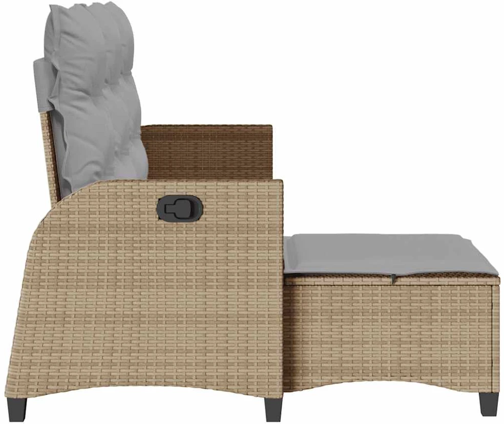 Atlošiama sodo sofa su pagalvėlėmis L formos smėlio spalvos
