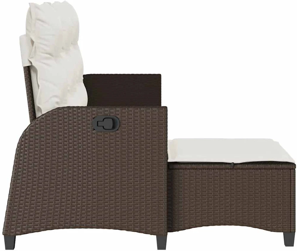 Atlošiama sodo sofa su pagalvėlėmis L formos ruda