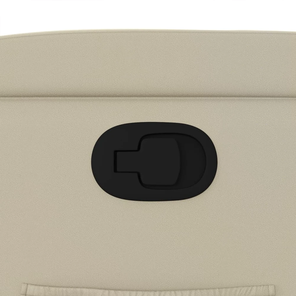 Fotelis Atlošiamas krėslas, kreminės spalvos, dirbtinė oda