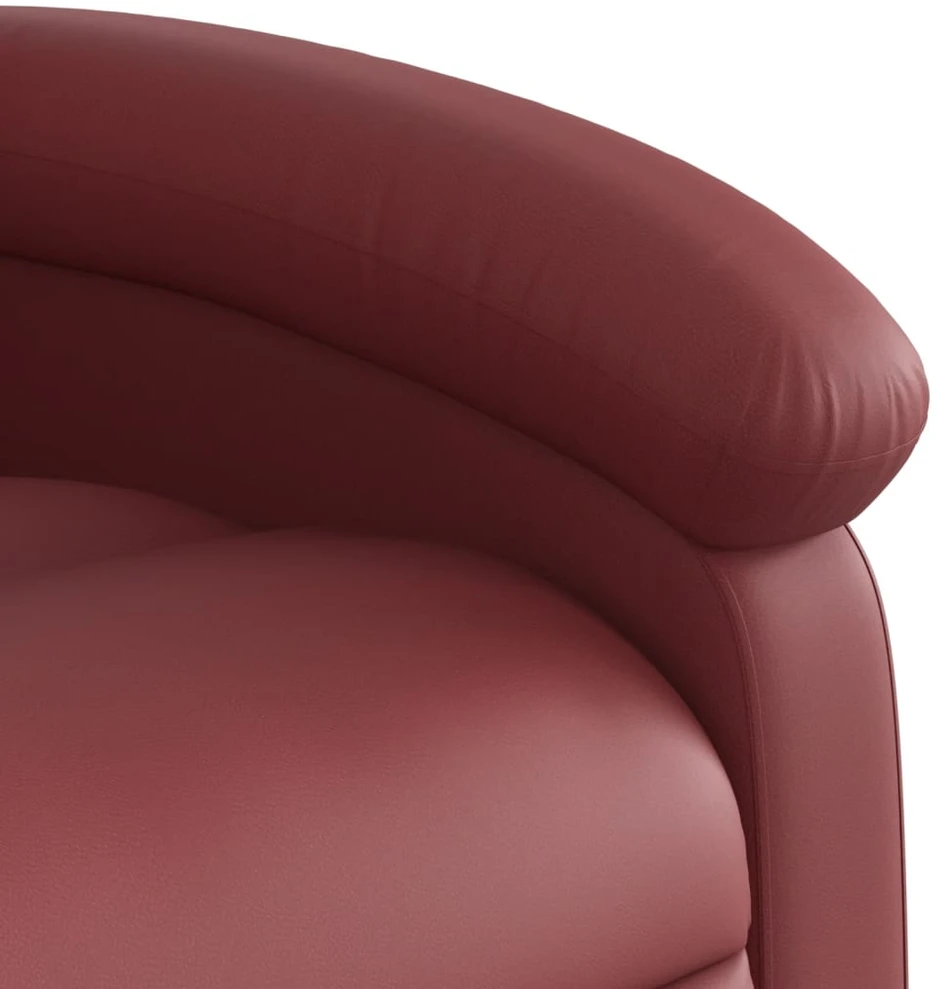 Fotelis Atlošiamas krėslas, raudonojo vyno spalvos, dirbtinė oda