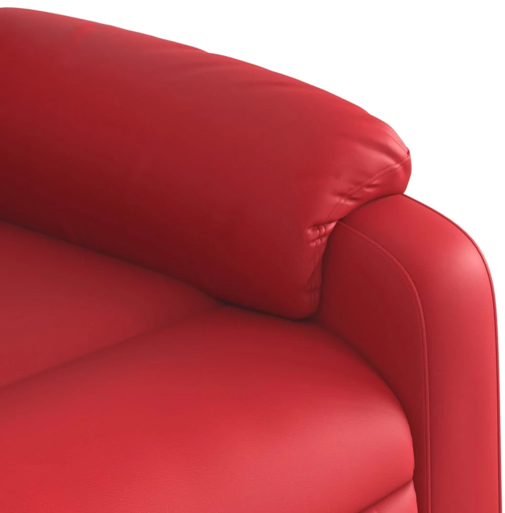 Fotelis Atlošiamas krėslas, raudonos spalvos, dirbtinė oda