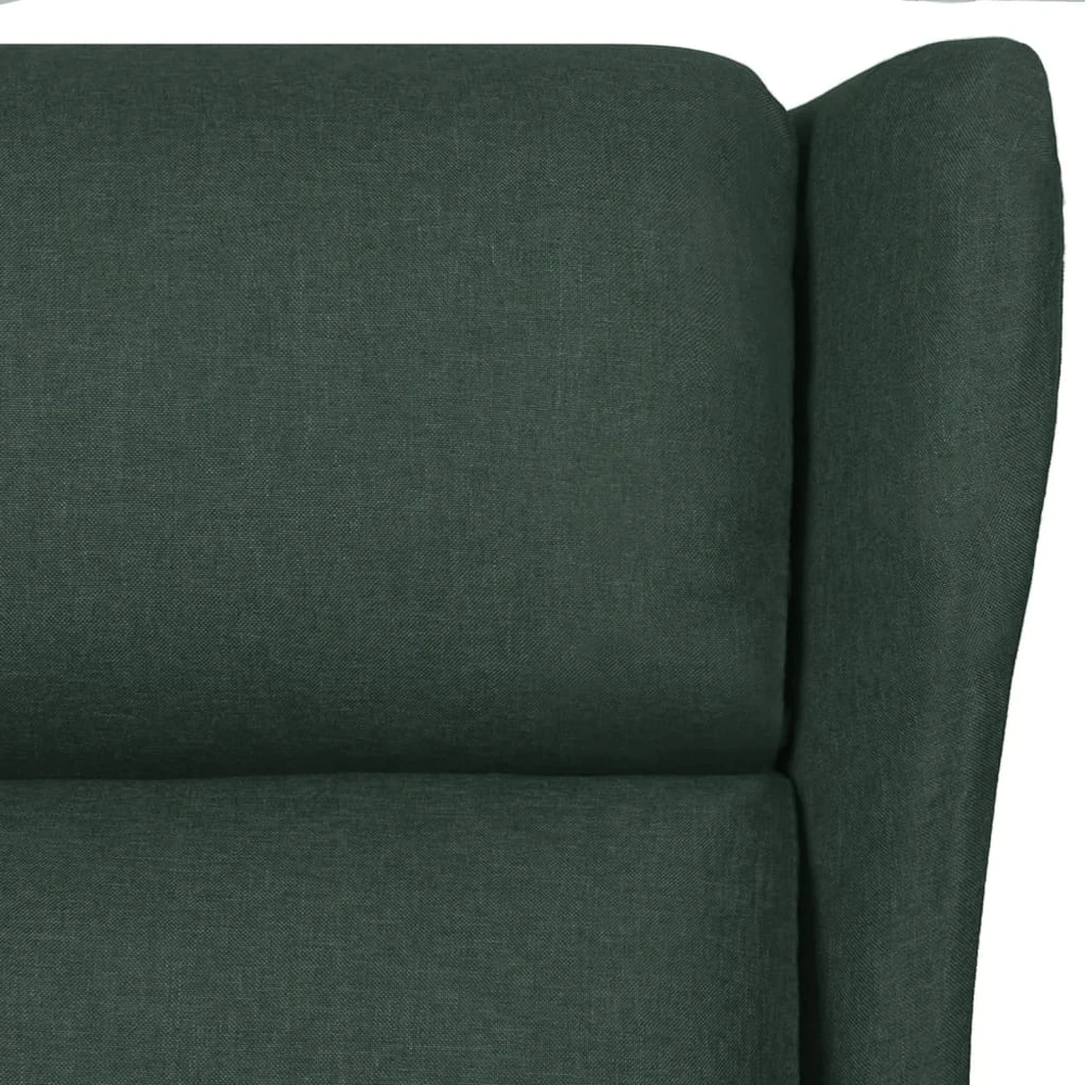 Fotelis Atlošiamas krėslas, tamsiai žalios spalvos, audinys