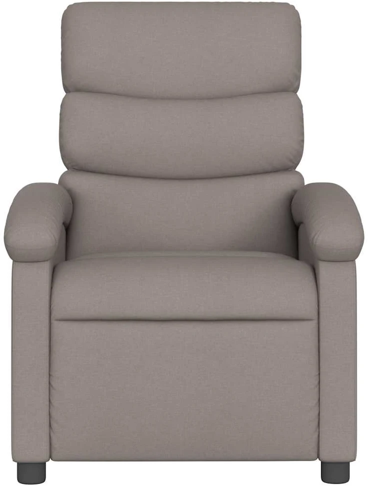 Fotelis Atlošiamas masažinis krėslas, taupe spalvos, audinys
