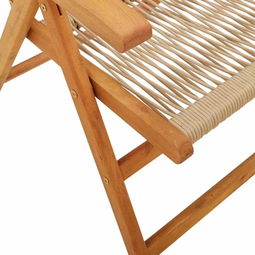 Sulankstomos atlošiamos kėdės, 4 vnt., smėlio spalvos, akacijos masyvas