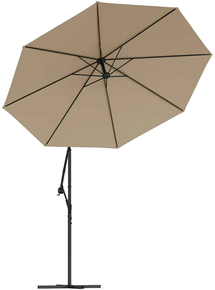 Pakaitinis audinys gembiniam skėčiui, taupe spalvos, 350cm