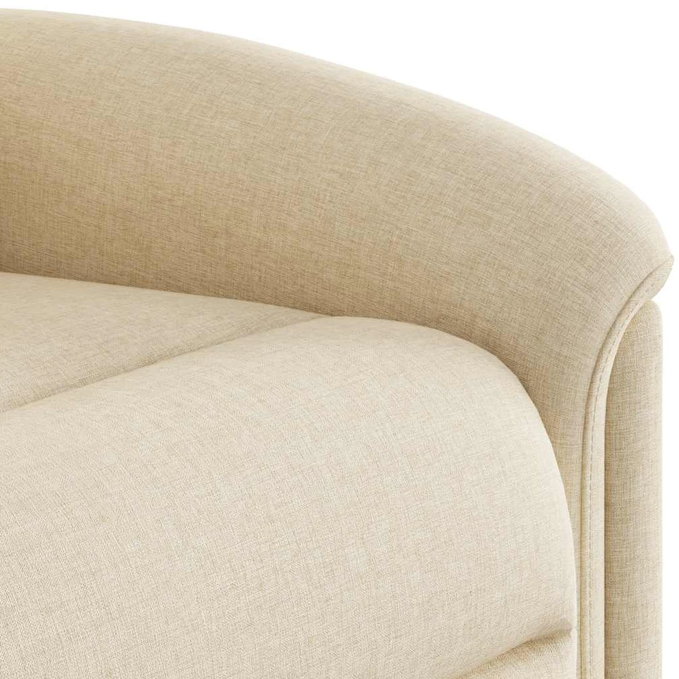 Fotelis Atsistojantis atlošiamas krėslas, kreminės spalvos, audinys