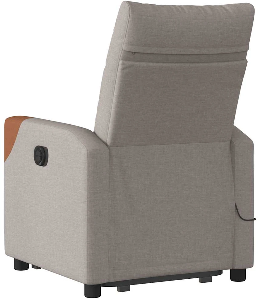 Fotelis Atsistojantis elektrinis masažinis krėslas, taupe, audinys